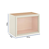 Modernform Cabinet Slim Dove White 21" W X 15" H X 12" D Single Glass Door Wall Cabinet