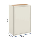Modernform Cabinet Slim Dove White 21" W X 30" H X 12" D Single Door Wall Cabinet