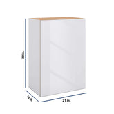 Modernform Cabinet Gloss White 21" W X 30" H X 12" D Single Door Wall Cabinet