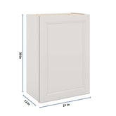J&K Pure B5 Single Door Wall Cabinet - 21" W x 30" H