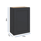 Modernform Cabinet Onyx Black Shaker 21" W X 30" H X 12" D Single Door Wall Cabinet