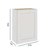 Modernform Cabinet White Shaker 21" W X 30" H X 12" D Single Door Wall Cabinet
