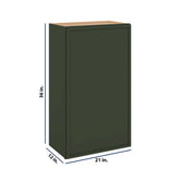 Modernform Cabinet Slim Sage Green 21" W X 36" H X 12" D Single Door Wall Cabinet