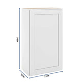 CNC Luxor 5-Piece White 21" W X 36" H Single Door Wall Cabinet