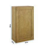 Modernform Cabinet Natural Shaker 21" W X 36" H X 12" D Single Door Wall Cabinet