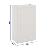 J&K Pure B5 Single Door Wall Cabinet - 21" W x 36" H