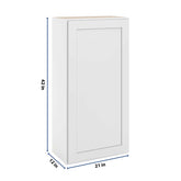 CNC Luxor 5-Piece White 21" W X 42" H Single Door Wall Cabinet