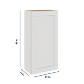 Modernform Cabinet White Shaker 21" W X 42" H X 12" D Single Door Wall Cabinet