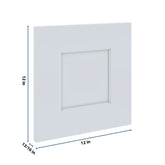 J&K White Shaker S8 Dummy Door Panel 12" W x 12" H