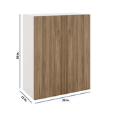 Modernform Cabinet Walnut 24" W X 30" H X 12" D Double Door Wall Cabinet