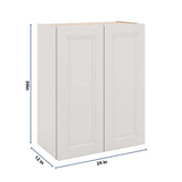 J&K Pure B5 Double Door Wall Cabinet - 24" W x 30" H