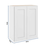 CNC Luxor 5-Piece White 24" W X 30" H Double Door Wall Cabinet
