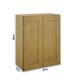 Modernform Cabinet Natural Shaker 24" W X 30" H X 12" D Double Door Wall Cabinet