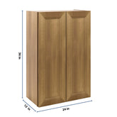 J&K Butterscotch B8 Double Door Wall Cabinet - 24" W x 36" H
