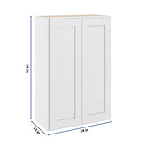 CNC Luxor 5-Piece White 24" W X 36" H Double Door Wall Cabinet