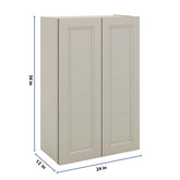 J&K Pebble B6 Double Door Wall Cabinet - 24" W x 36" H