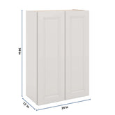 J&K Pure B5 Double Door Wall Cabinet - 24" W x 36" H