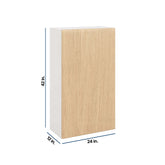 Modernform Cabinet Natural Oak 24" W X 42" H X 12" D Single Door Wall Cabinet