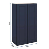 J&K Naval B7 Double Door Wall Cabinet - 24" W x 42" H