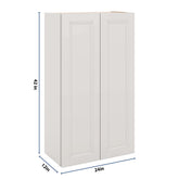 J&K Pure B5 Double Door Wall Cabinet - 24" W x 42" H
