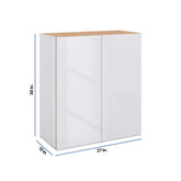 Modernform Cabinet Gloss White 27" W X 30" H X 12" D Double Door Wall Cabinet