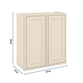 J&K Pearl Glazed H9 Double Door Wall Cabinet - 27" W x 30" H