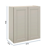 J&K Pebble B6 Double Door Wall Cabinet - 27" W x 30" H