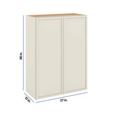Modernform Cabinet Slim Dove White 27" W X 36" H X 12" D Double Door Wall Cabinet