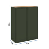 Modernform Cabinet Slim Sage Green 27" W X 36" H X 12" D Double Door Wall Cabinet