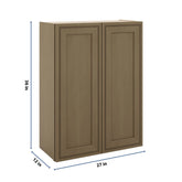 J&K Hazel H8 Double Door Wall Cabinet - 27" W x 36" H