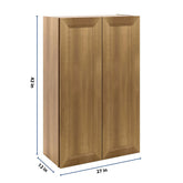 J&K Butterscotch B8 Double Door Wall Cabinet - 27" W x 42" H