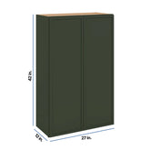 Modernform Cabinet Slim Sage Green 27" W X 42" H X 12" D Double Door Wall Cabinet
