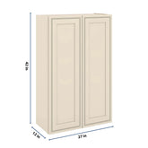 J&K Pearl Glazed H9 Double Door Wall Cabinet - 27" W x 42" H
