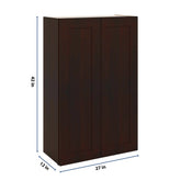 J&K Java Coffee S1 Double Door Wall Cabinet - 27" W x 42" H