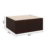 J&K Java Coffee S1 Refrigerator Wall Cabinet - 30" W x 12" H x 27" D