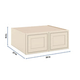 J&K Pearl Glazed H9 Refrigerator Wall Cabinet - 30" W x 12" H x 27" D