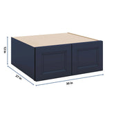 J&K Naval B7 Refrigerator Wall Cabinet - 30" W x 12" H x 27" D