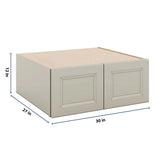 J&K Pebble B6 Refrigerator Wall Cabinet - 30" W x 12" H x 27" D