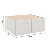 J&K Pure B5 Refrigerator Wall Cabinet - 30" W x 12" H x 27" D