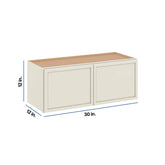 Modernform Cabinet Slim Dove White 30" W X 12" H X 12" D Double Door Wall Cabinet