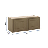 J&K Hazel H8 Double Door Wall Cabinet - 30" W x 12" H