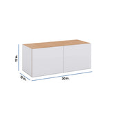 Modernform Cabinet Matte White 30" W X 12" H X 12" D Double Door Wall Cabinet