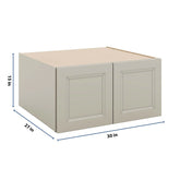 J&K Pebble B6 Refrigerator Wall Cabinet - 30" W x 15" H x 27" D