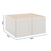 J&K Pure B5 Refrigerator Wall Cabinet - 30" W x 15" H x 27" D