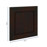 J&K Espresso K8 Dummy Door Panel 15" W x 15" H