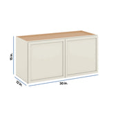 Modernform Cabinet Slim Dove White 30" W X 15" H X 12" D Double Door Wall Cabinet