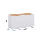 Modernform Cabinet Matte White 30" W X 15" H X 12" D Double Door Wall Cabinet