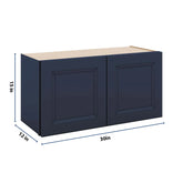 J&K Naval B7 Double Door Wall Cabinet - 30" W x 15" H