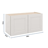 J&K Pure B5 Double Door Wall Cabinet - 30" W x 15" H