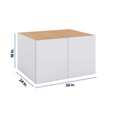Modernform Cabinet Matte White 30" W X 18" H X 24" D Double Door Wall Cabinet
